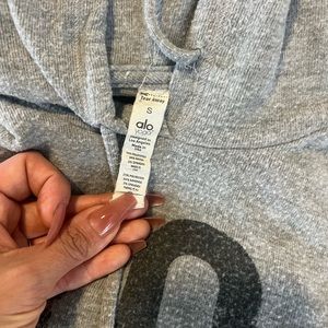 ALO Yoga cropped sweater with hoodie